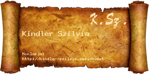 Kindler Szilvia névjegykártya